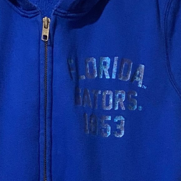 Pink Victoria's Secret Blue zipped lightweight hoodie Florida Gators sz M - Picture 3 of 8